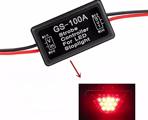Levenli Flash Strobe Controller Flasher Module for LED Brake Tail Stop Light 12-16V