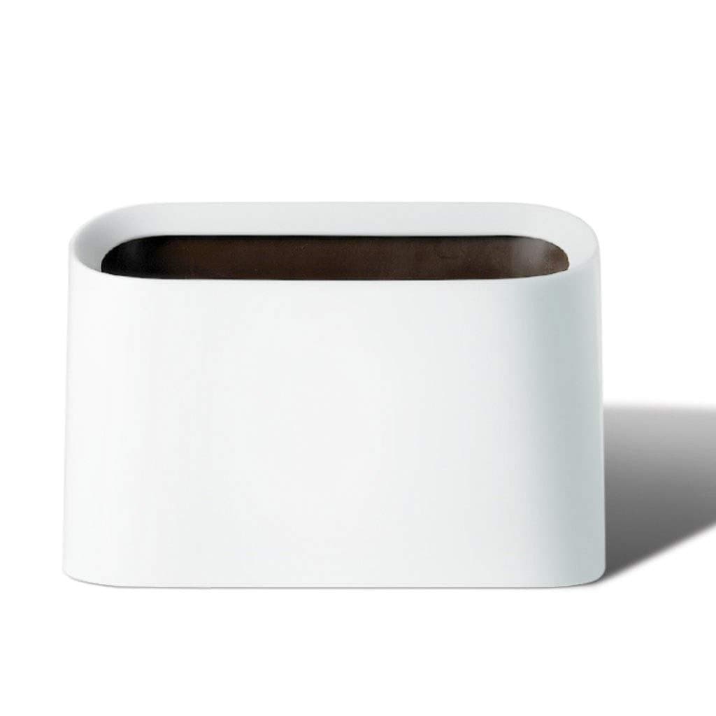 trash can for bedroom Creative Desktop Trash Coan Boot غرفة نوم يمكن أن المنزل بدون غطاء تخزين مربع trash can (Color : White)