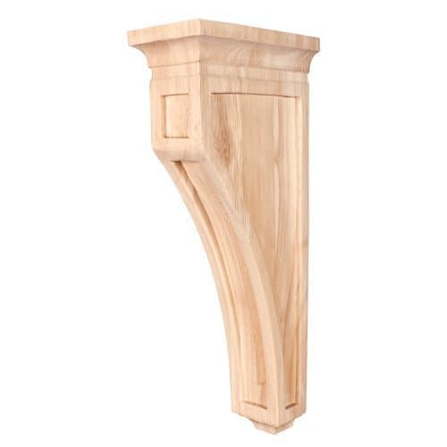 One Pair Oak Mission Style Bar Bracket Corbels. 3 x 6 x 14 by Wood Corbels.