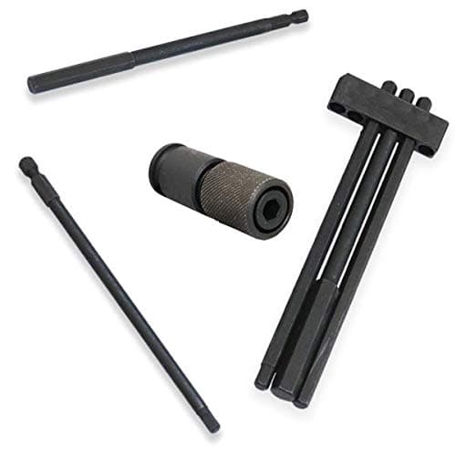 Rack-A-Tiers Allen Head Driver Bit Kit with Holder, Allen Bits for Lug Termination, Installations, & Electrical Work, Electrical Drill Bits, Quick-Change Allen Bits (72600)