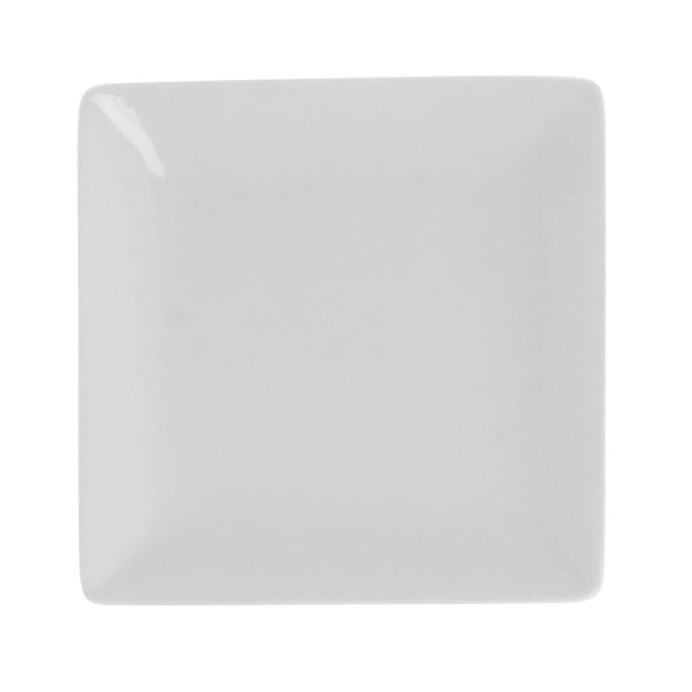 World Tableware SL-114C Slate Bright White 4" Square Plate - 36 / CS