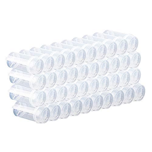 EKIND Round Shape Clear Push-Up Cake Pop Shooter Plastic Containers with Lids, Base & Sticks, Pack of 40