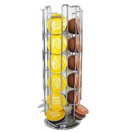D2B New 24 Rotating Capsule Coffee Pod Holder Tower Stand Rack for Dolce Gusto