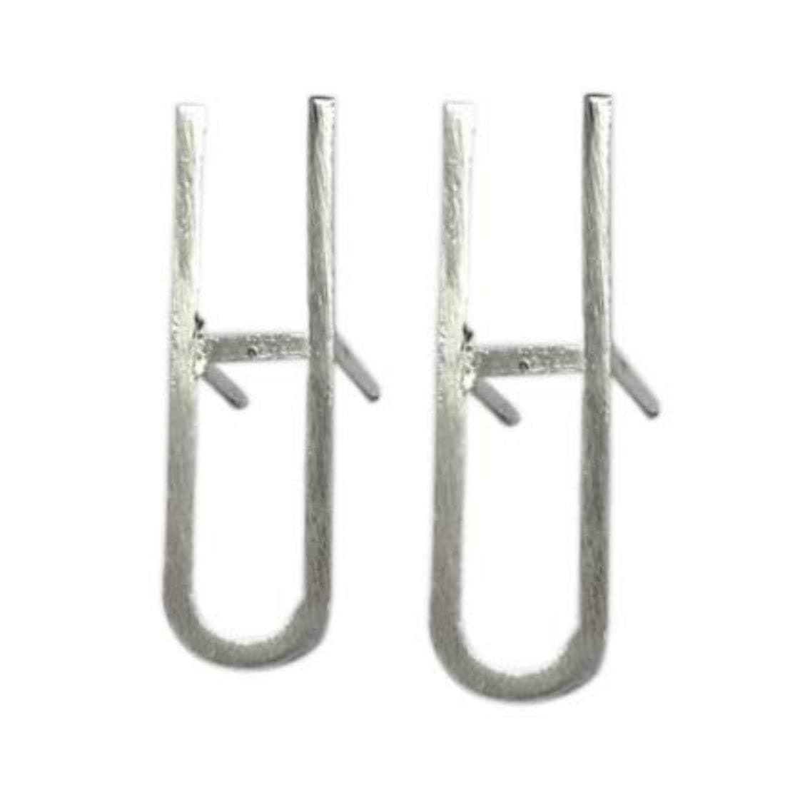 Tilok Kathi/Tilak Mold (U Shape) Tilak/Tika Stamp Silver, Metal (Pack of 2)