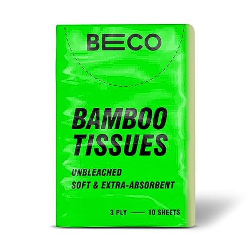 Bamboo Hanky Tissues, 100 Pulls Pack of 10, 100% Natural and Ecofriendly