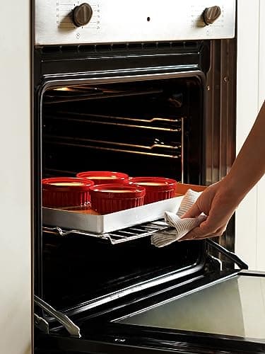 4 Oz Ramekins, Creme Brulee Dishes, Ramekin Set for Souffle, Dipping Sauces, Pudding, Set of 6, True Red, LE TAUCI