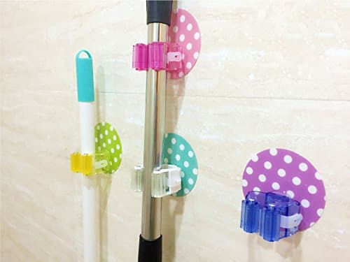 Honey Hook Seamless Mop magic Hook decorative Versatile coat hooks for wall suction hooks plastic for towels and other small accesories purple blue green orange Dot 2pcs each (pack)