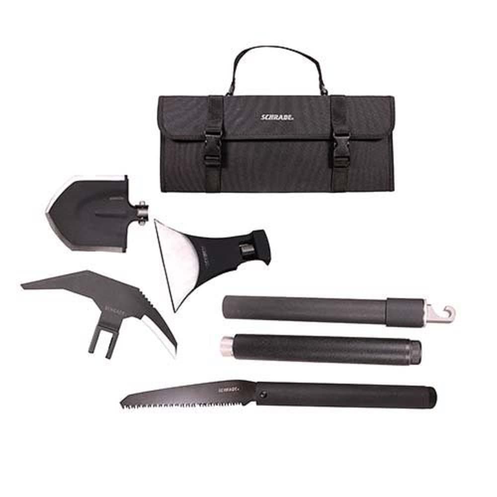 Schrade SCHEXC Outdoor Survival Kit with Expandable, Interchangeable Tool System for Emergency, Camping, Hiking and Outdoors