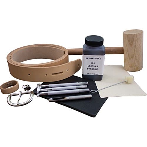 SLC Belt Making Kit for Beginners with Stamping Tools, Pattern Designs and Instructions