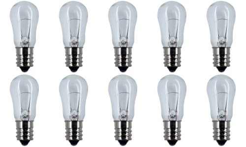 CEC Industries #6S6 24V Bulbs, 24 V, 6 W, E12 Base, S-6 Shape (Box of 10)