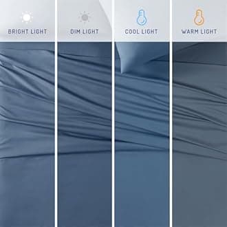 Degrees of Comfort Coolmax Cooling Sheet Set for Full Size Bed, Moisture Wicking for Night Sweats Best Comfort, Cool Sheets for Hot Sleepers During Warm Weather with Deep Pocket, Blue-4PC