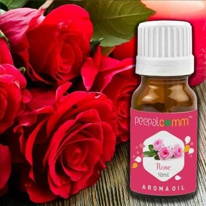 PeepalComm Pure Aroma Essential Oils for Diffuser,Oil Burner Jasmine Rose Lemongrass Lavender Sandalwood Fragrance Rose Scent - Best for Home Office, Cool Mist Large Rooms, Bedroom, (Each 10ml)