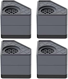 SEISSO Anti Vibration Pads for Washing Mahine, Double Heighten Washing Machine Foot Pads, Weight Capacity 1100lbs. Washer and Dryer Pedestals for Protect The Floor Non Slip Shock and Noise Cancelling