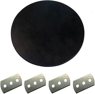 4PCS Blades for Cutter&1PCS Round Black Mat for Cloth Sample Disk Cutter, Fabric Weight Cutter,Textile Fabric GSM Sampling,Cloth Device Weight Instrument Sampler Paper Cutting