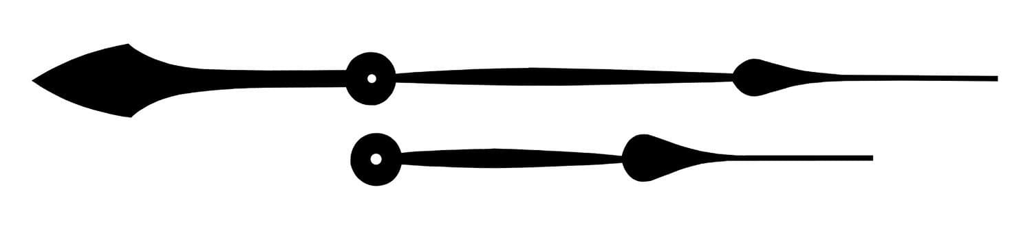 Extra Large Spade Style Clock Hands - Choose A Size