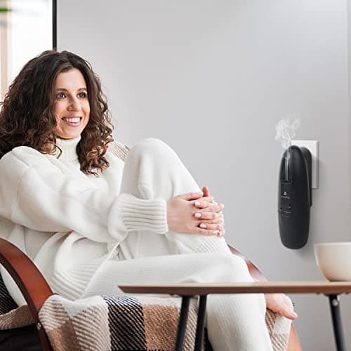 AROMAPLAN Plug-in Waterless Diffuser - Coverage up to 500 sq.ft. - Plug in Nanotechnology Oil Diffuser for Essential Oils - for Home and Office - Wall Mounted Oil Diffuser