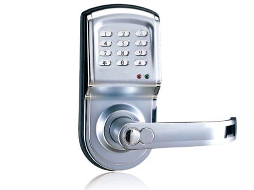 Laykor 6600-88 Digital Keyless Electronic Pad Door Lock, Right Hand, Silver