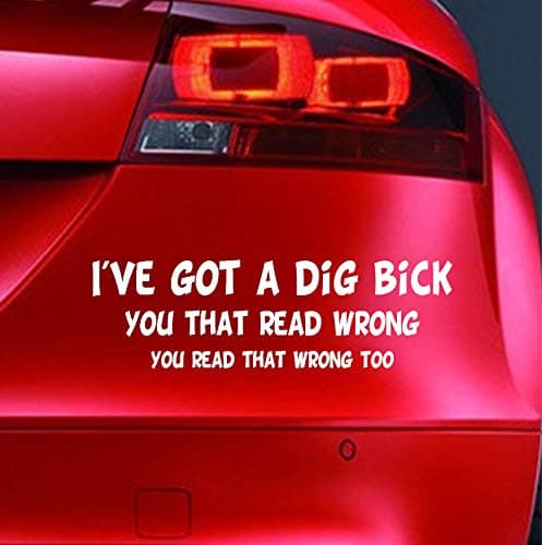 I'VE GOT A DIG BICK Sticker Funny Car Window Bumper JDM EURO Caravan Bike Scooter Novelty Vinyl Decal