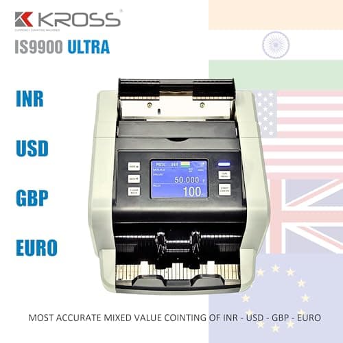 is 9900 Ultra – India’s First Multi-Currency Mix Value Counting Machine | CIS Image Sensor Technology | Supports 4 World Currencies | Ultra-Accurate Note Counter