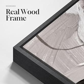 Large Framed Black and White Grey Abstract Wall Art for Living Room, 3 Piece Modern Canvas Prints Paintings Artwork for Walls, Minimalist Abstract Pictures for Hallway, Office Wall Decor 24x36 Inch