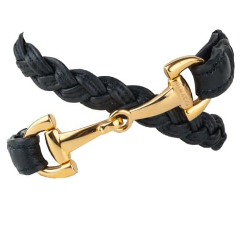 Dimacci Alba Black & Gold Braided Bit Bracelet