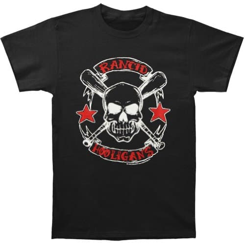 Rancid Men's Hooligans T-shirt X-Large Black Apparel