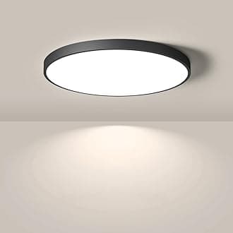 LED Flush Mount Ceiling Light Fixture, 8.9 Inch 18W, 4000K Daylight White, Black Flat Modern Round Lighting Fixtures, 1800LM, 180W Equivalent White Ceiling Lamp Lights for Kitchen, Stairwell, Bedroom