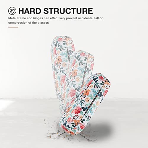 molshine Hard Shell Leather Sunglasses Case,Classic Large Glasses Case for Women Men,Sunglass Eyeglasses