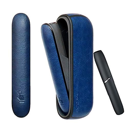 [PU Case for IQOS 3.0] Electronic Cigarette Soft Holder Pocket Charger Cover Full-Protective Case from Impact, Dust, Scratch (Blue)
