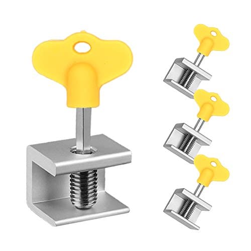 Toward Window Locks, Sliding Window Door Frame Home Office Locks with Keys Child Safety Anti-Theft Locks, 4 Locks + 4 Keys