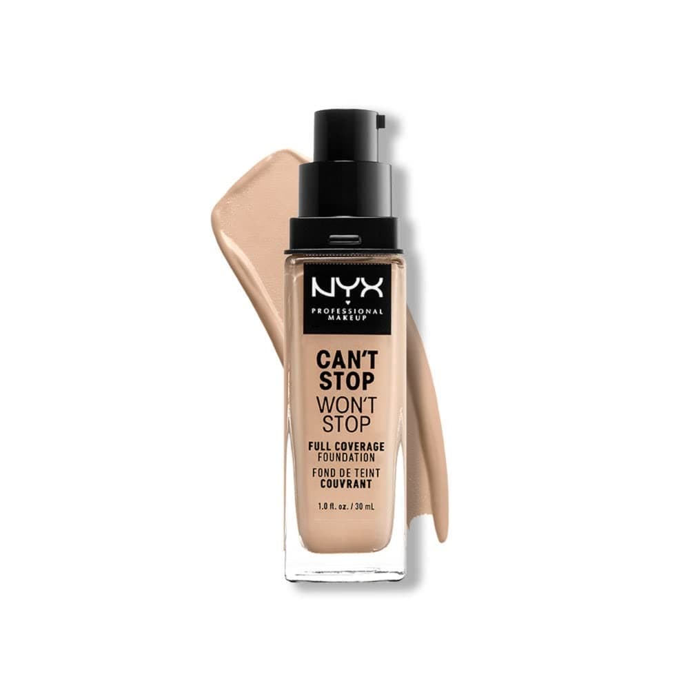 Professional Makeup Can't Stop Won't Stop Full Coverage Cream Foundation Emanel Finish, Vanilla, 1 Fluid Ounce