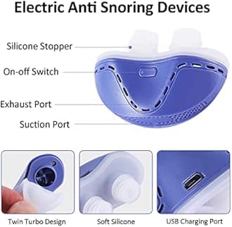 Anti Snoring Devices,Mini CPAP Silicone Anti Snoring Electronic Device,Snore Stopper for Sleeping Aid,Snoring Solution Devices for Men/Women Comfortable Sleep,White