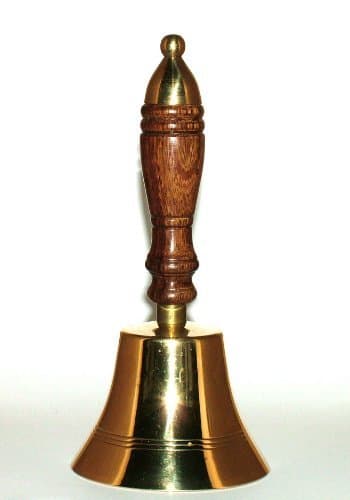1317 Solid Brass Ornate Traditional School/Reception Hand Held Bell by EAC