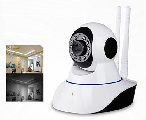 Maxxlite IP Camera Wireless Dual Antenna HD IP WiFi Camera CCTV Indoor Security CCTV Camera Video Monitor with 2 Way Audio Chat & Motion Detection (Support Micro SD Card & Inbuilt Mic)