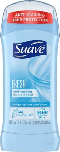 Suave 24 Hour Protection Anti-Perspirant Deodorant Invisible Solid Fresh 2.6 Oz