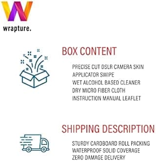 WRAPTURE. Premium DSLR Camera Scratchproof Protective Skin for Nikon D7500 - No Residue Removal, Bubble Free, Scratch Resistant, Stretchable, HD Quality Printed - HDCS-Nikon-D7500 (Design 06)