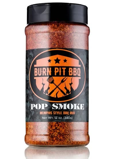 Burn Pit BBQ Pop Smoke Memphis Style BBQ Rub - Great with Ribs, Poultry, Beef, and Pork - 0g Sugar and 1g Carbs - All-Natural, Gluten-Free, Non-GMO and No MSG - Veteran Owned - 12 oz (340g)