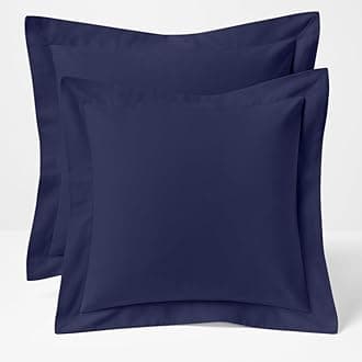 Comfort Beddings 2 Pack Oxford Pillowcases – 65x65cm Continental Euro Pillow Covers – 100% Egyptian Cotton – 550 Thread Count Sateen – Blue Square Pillow Cases with Envelope Closure – Export Quality