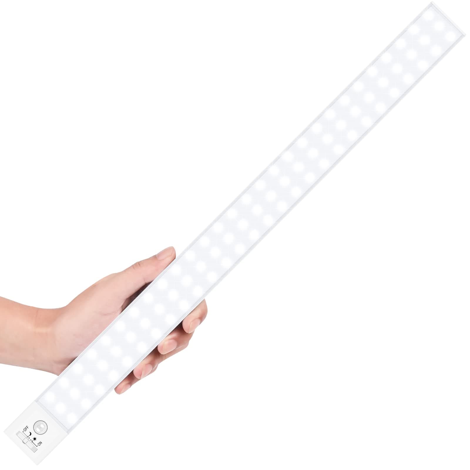 84 LED Closet Lights - Battery Powered, Super Bright Under Cabinet Lighting with Motion Sensor, Wireless, 3200mah Rechargeable Battery, 120 Days Run Time