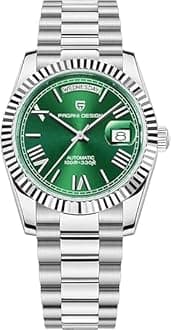 Pagani Design 1752 DD36 Watches for Men Automatic, Luxury Men's Calendar Watch, Sapphire Glass, Calibre ST16, Self-Winding Movement, Stainless Steel Watch, 100 Metres Water Resistant.