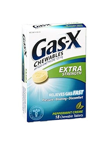 Gas-X Chewables Extra Strength, Peppermint Creme, 18 Count per Pack (4 Pack)
