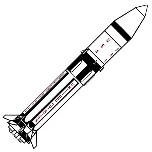 Dr Zooch Flying Model Rocket Kit 38 Saturn IB Apollo 5 -