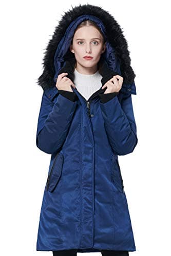Women's Down Jacket with Removable Hood Winter Down Coat