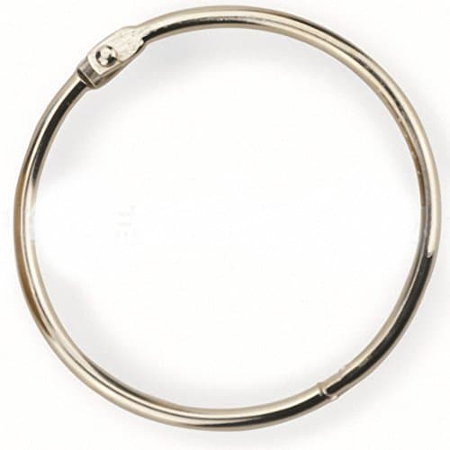 Loose Leaf Binder Rings, Book Ring, 2 Inch Diameter, Silver, 50 per Box