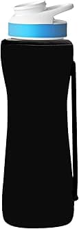 22oz Cute Printed Sleeve Compatible With Cirkul Water Bottle For Plastic And Stainless Steel Bottles 22oz Neoprene Sweat-Wicking Material Insulated Cover Designed With Handles (Black)