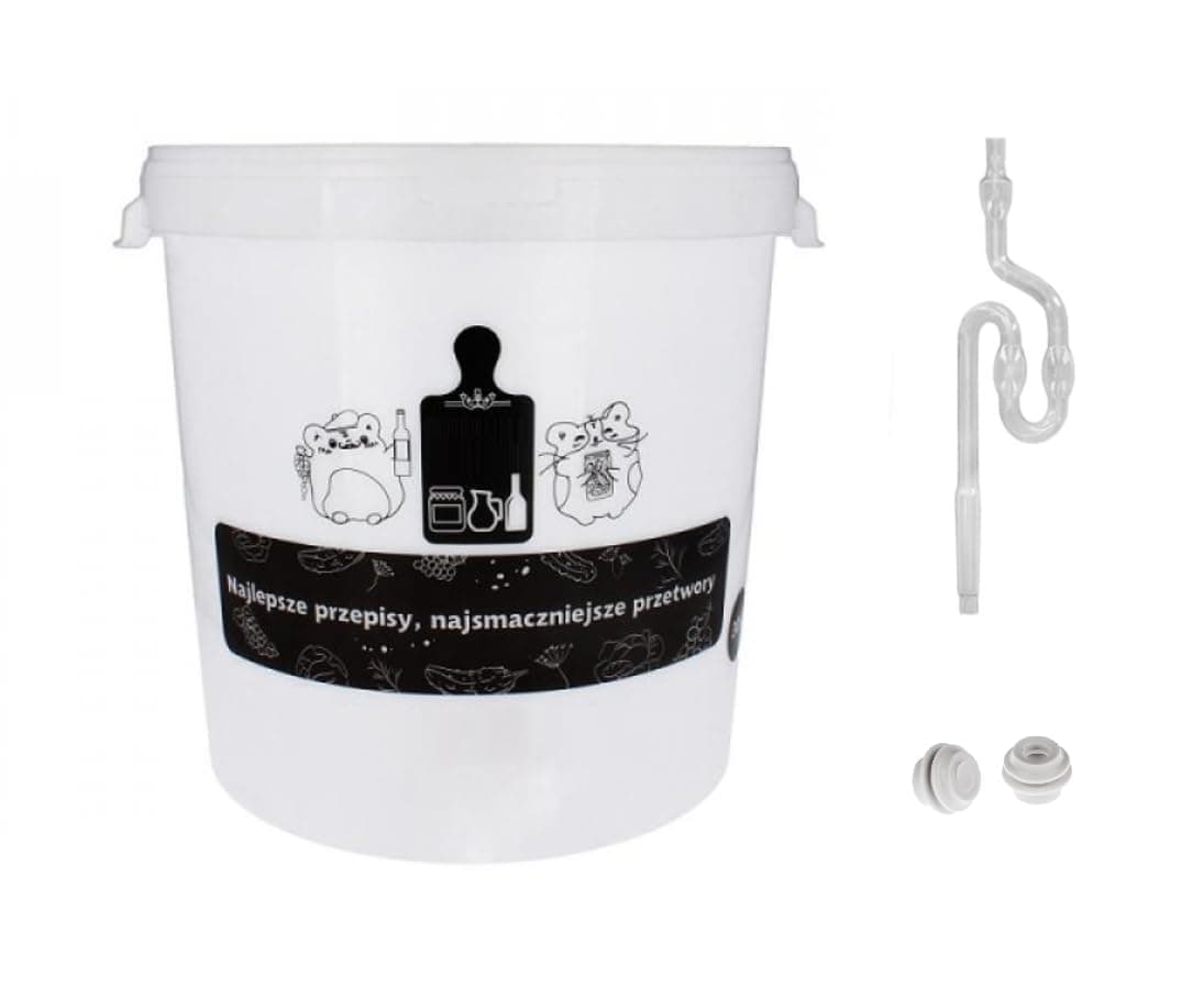 Beste Angebote Fermentation container 30 L + lid + fermentation tube, fermentation bucket, wine beer fermentation barrel, fermentation balloon