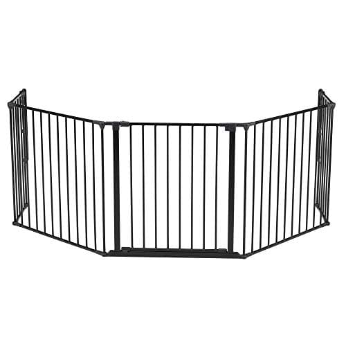 BabyDanFlex Hearth Gate Extra Large 35.4-109.5", Black
