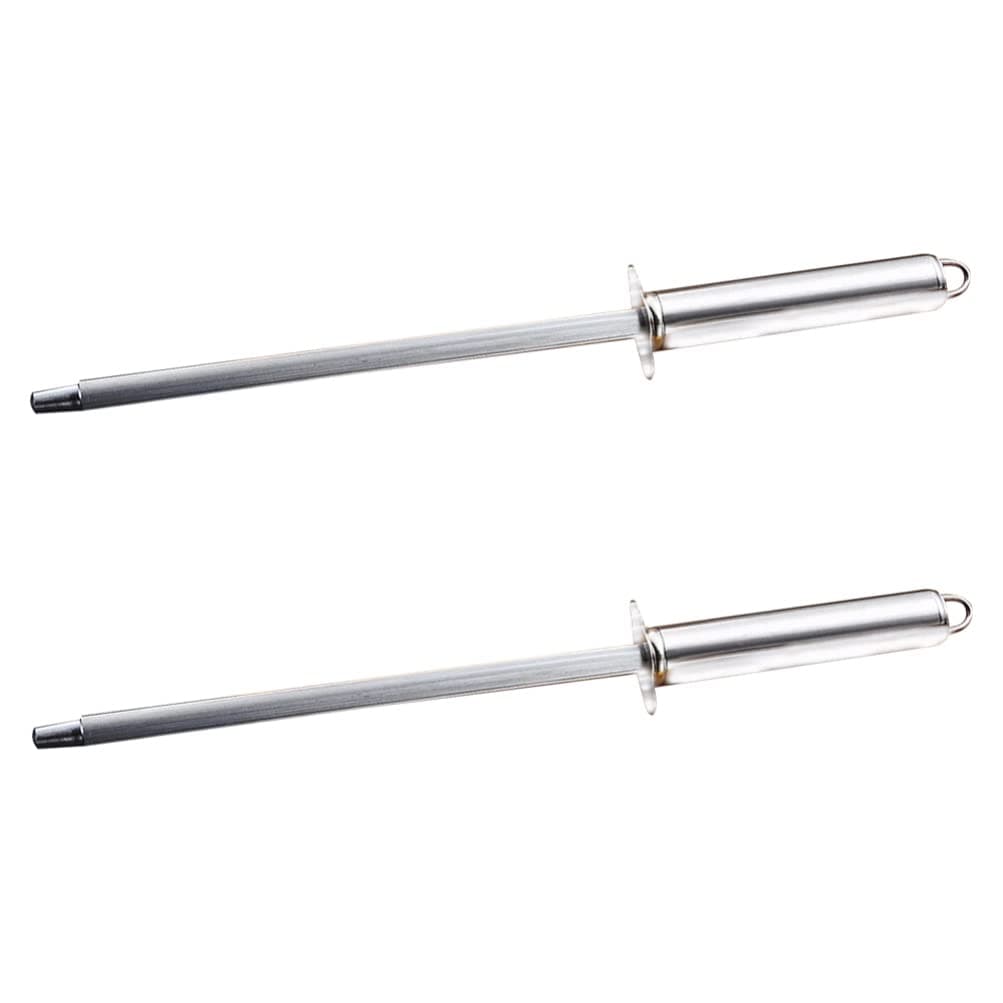 Hemoton2 Pcs Sharpener Ceramics Tools Manual Sharpening Sharpening Steel Knives Honing Rod Hand Tools Kitchen Chef Sharpening Stick Cutter Manual Mower Diamond Kitchenware pp