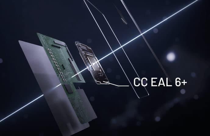 Pro - Crypto Hardware Wallet | Credit Card Size, EAL6+ Security, Bluetooth Connectivity