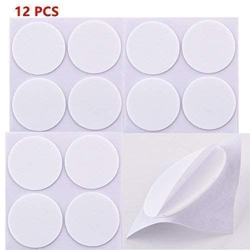 12 PCS Replacement Round Double Sided Adhesive Sticker Compatible with Collapsible Grip & Stand Phone Stand Mounting Tape Holder/Wall Hook(White)
